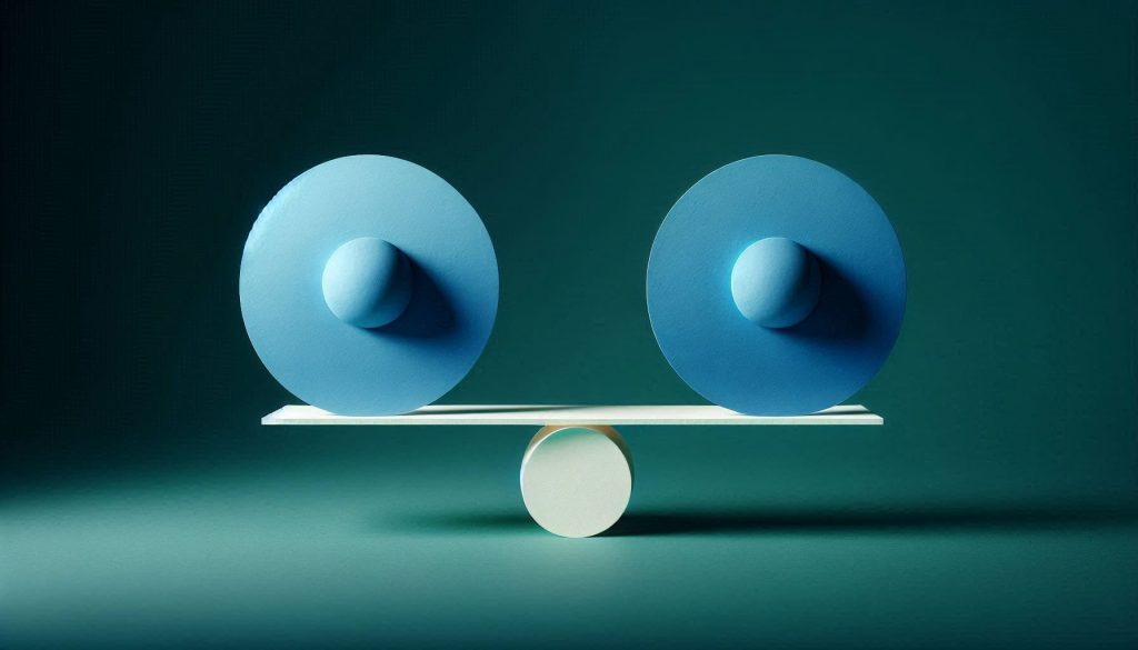 Balance between two items