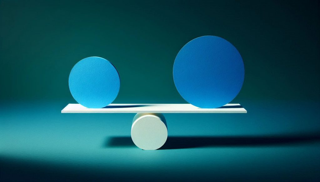 Balance between two items